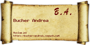 Bucher Andrea névjegykártya